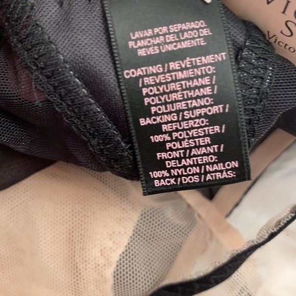 Victoria’s Secret nude mesh vegan leather panty S - Picture 9 of 15